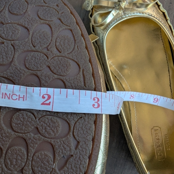 Coach Payton metallic gold leather ballet flats - Picture 16 of 16